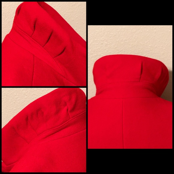 Gorgeous J Crew Knee Length Wool Ble d Coat Cherry Red Lined - Picture 8 of 15
